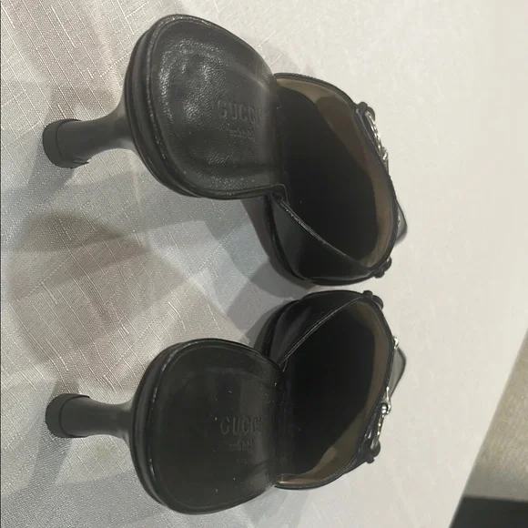 Gucci Black Leather Horsebit Mules - Picture 8 of 8